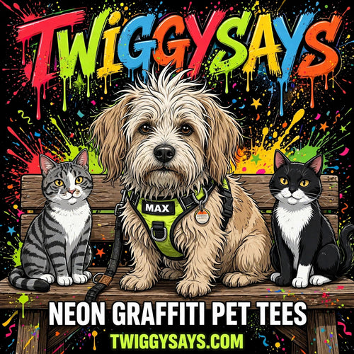 Twiggysays logo - Max, King and Falon on the bench